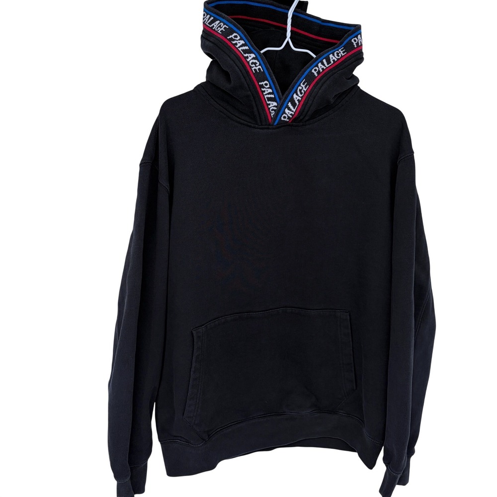 Palace Skateboards Hoodie‎ Men's XL Black Skater Heavyweight Cotton Hooded